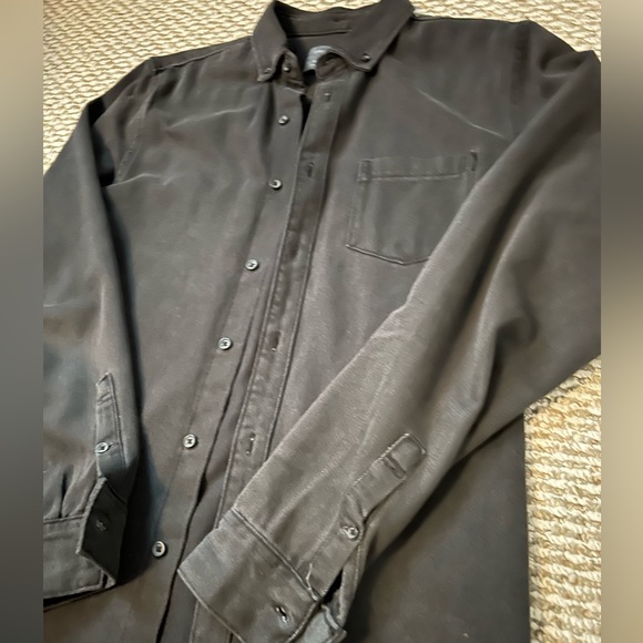 Washed Black Button Down Shirt - Picture 3 of 3